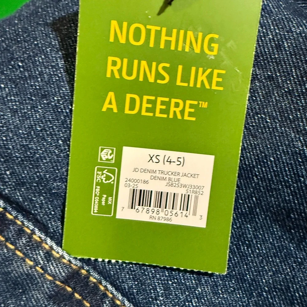 John Deere Blue Denim Kids Jacket - Picture 4 of 8